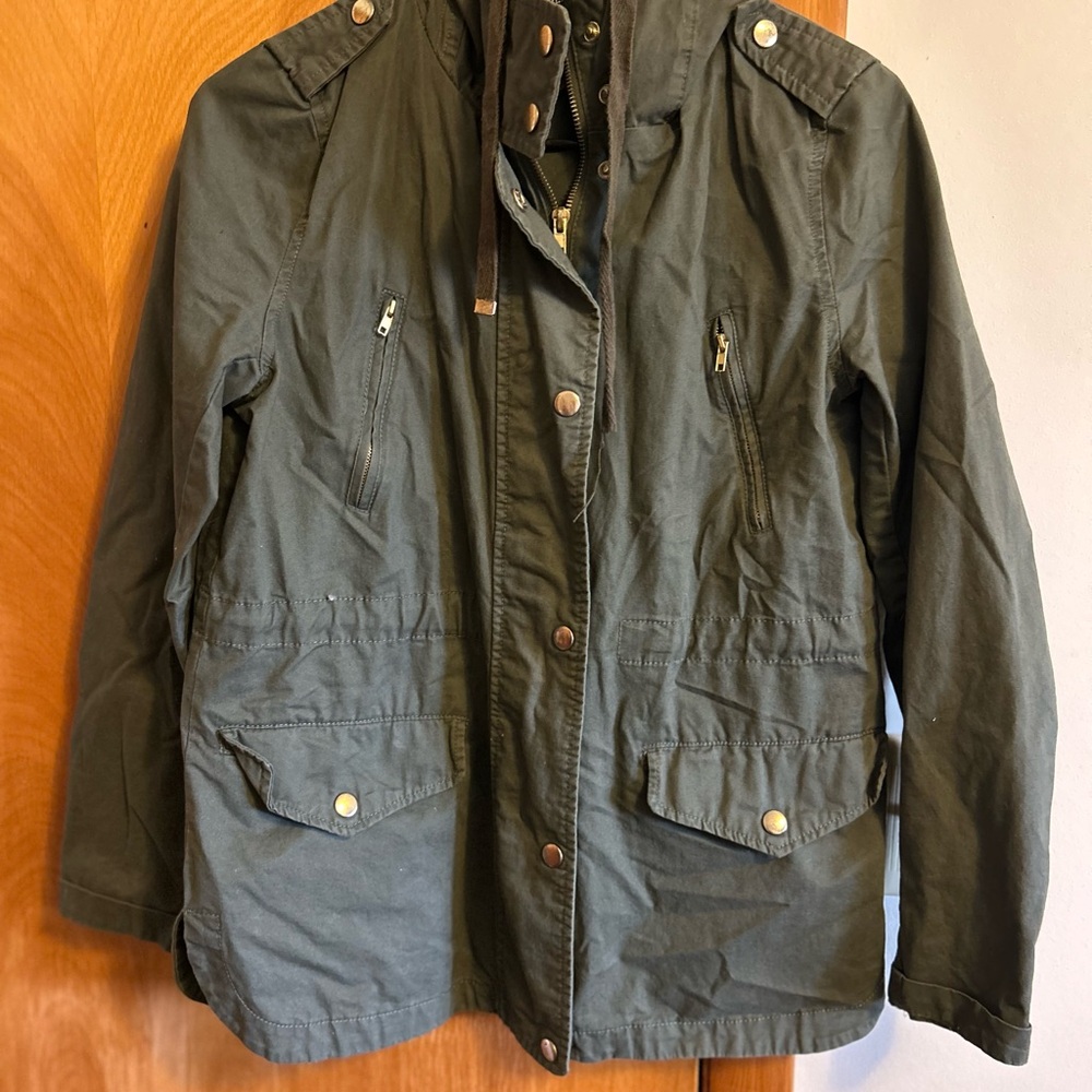 Olive Green Military Style Jacket